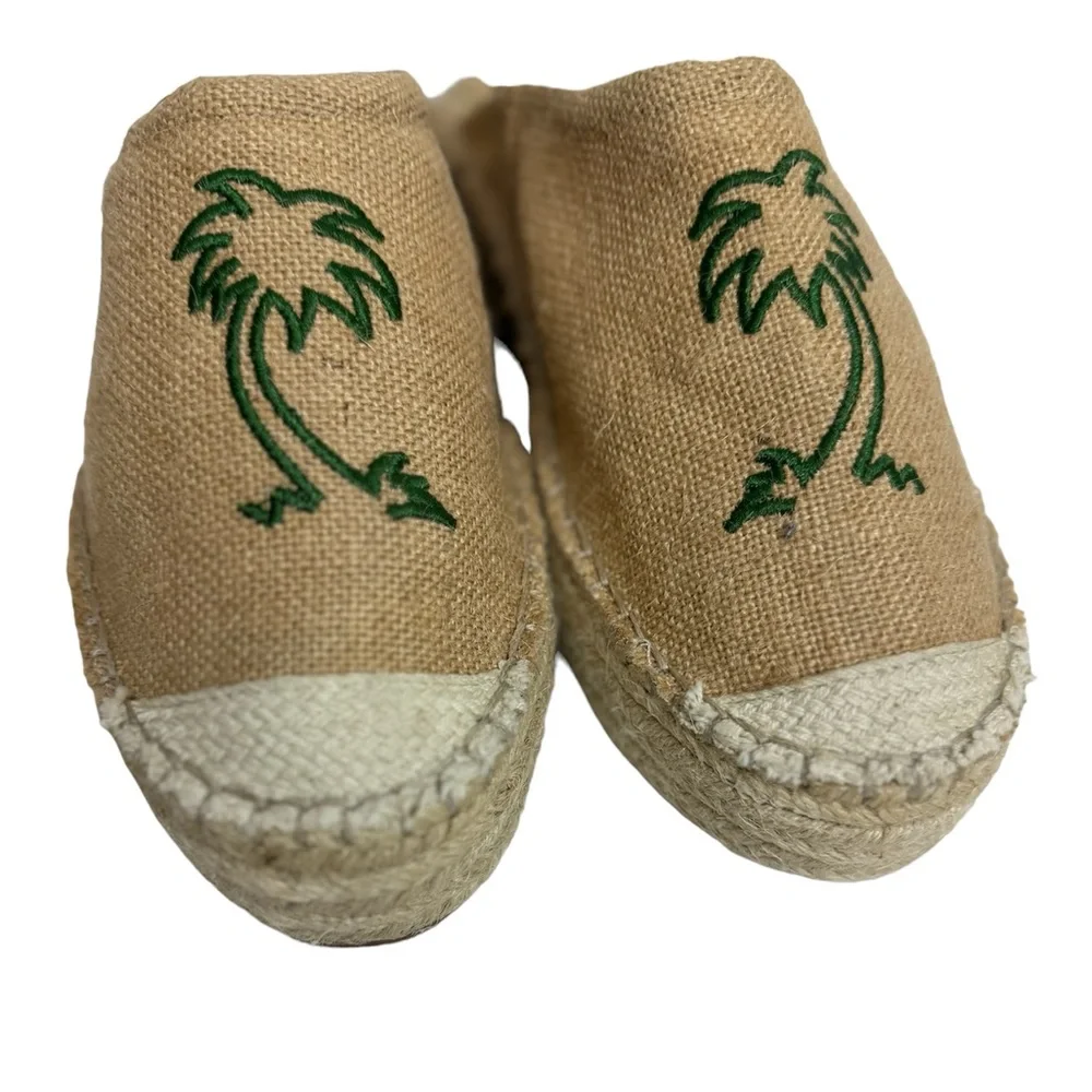 Urban Outfitters Palm Tree Platform Espadrilles Cruise Beach NWT Size 8WS